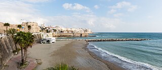 A coastal beach