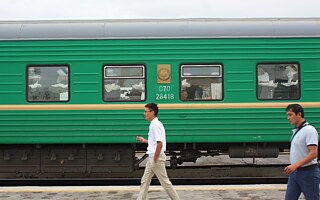 Vlak Biškek-Moskva.
