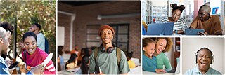 Menschen lernen Deutsch im Alltag, online Deutschkurs für Studium, Arbeit und Familie