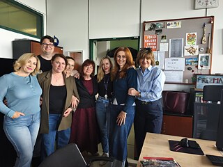 Slavica Kruscic Vasovic (RTCG) with Zarko Bozovic (RTCG) and HRT colleagues