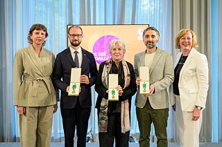 Gitte Zschoch, Michael Pärt, Anita Raja, Prodromos Tsinikoris und Gesche Joost