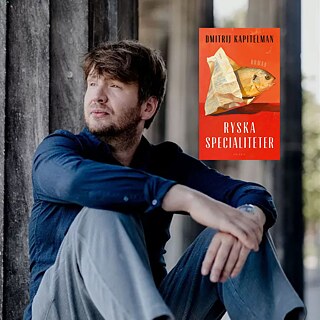  Bokomslaget “Ryska specialiteter“ med författaren Dmitrij Kapitelman
