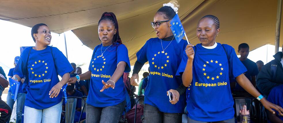 Students at EU Schools Festival in Eswatini 