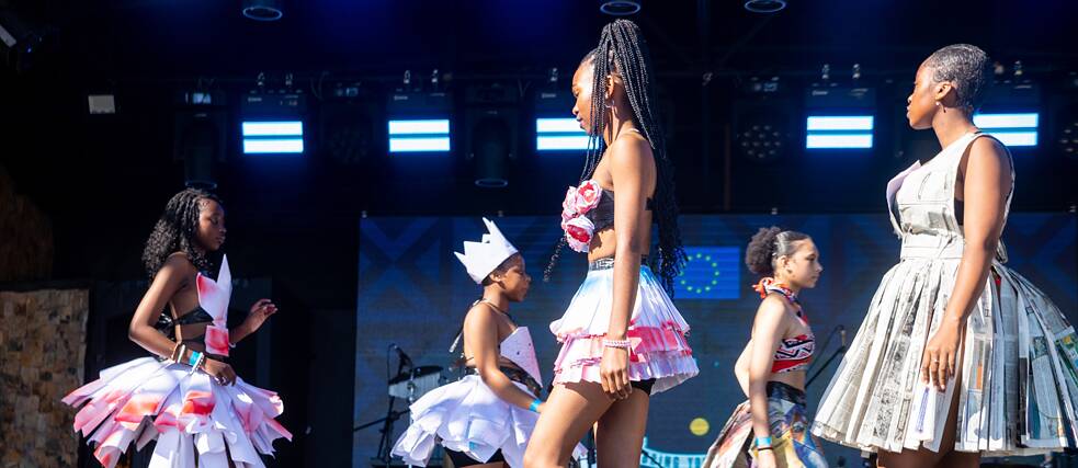 Students at EU Schools Festival in Eswatini 