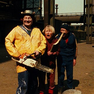 Volker Spengler, Brigitte Kausch, Dietrich Kuhlbrodt in DAS DEUTSCHE KETTENSÄGENMASSAKER