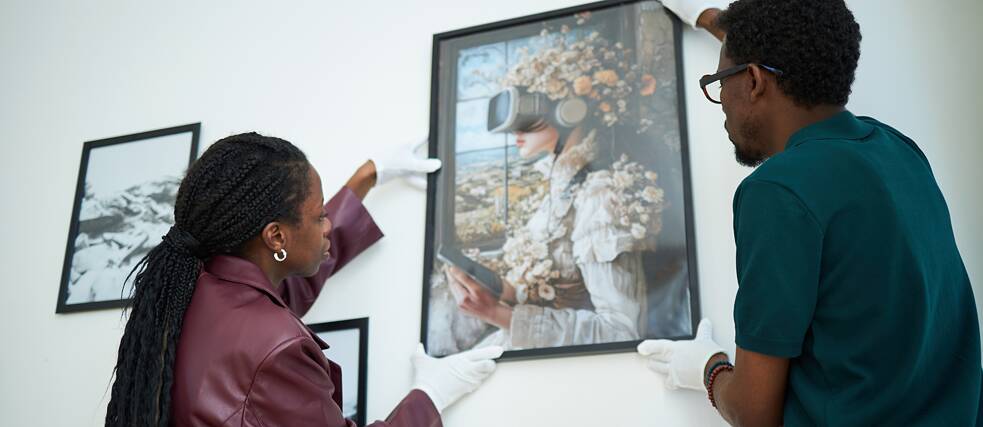 Curators at a gallery
