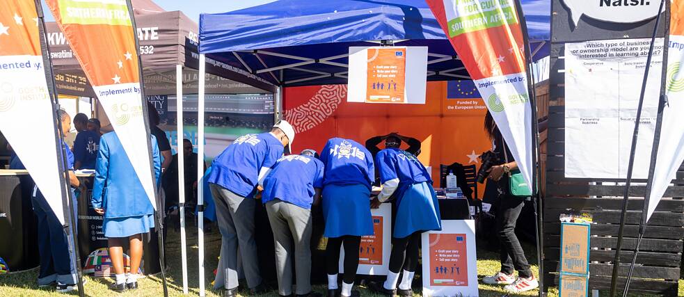 Students at EU Schools Festival in Eswatini 