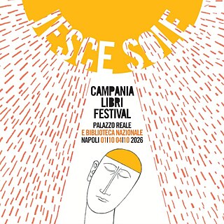 Grafik der 5. Ausgabe des Festivals Campania Libri - Jesce sole / Zeichnung: Mimmo Paladino