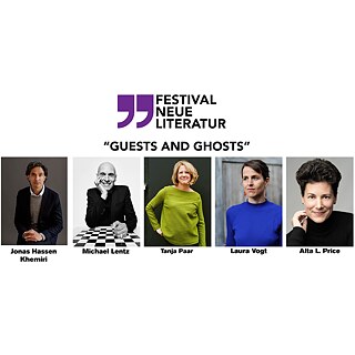 Official source artwork for Guests and Ghosts — Festival Neue Literatur and Friedrich Ulfers Prize