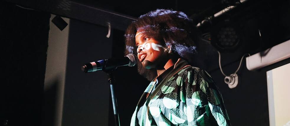 Poet and writer Belita at The Forge, Braamfontein