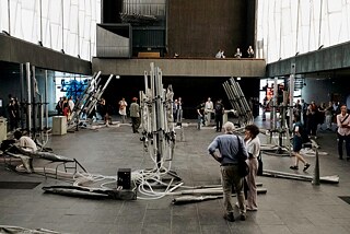 an installation view of an artwork at Manifesta 16 Ruhr