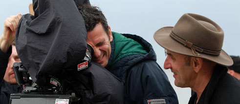 Christian Petzold am Set von „Barbara“.