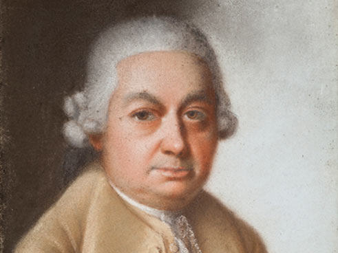 Carl Philipp Emanuel Bach, Pastellbild von Gottlieb Friedrich Bach ...