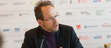 Claas Danielsen at a press conference.