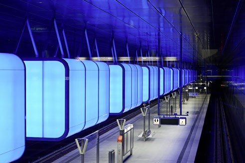 U-Bahnhof Hafencity Universität Hamburg, pfarré lighting design
