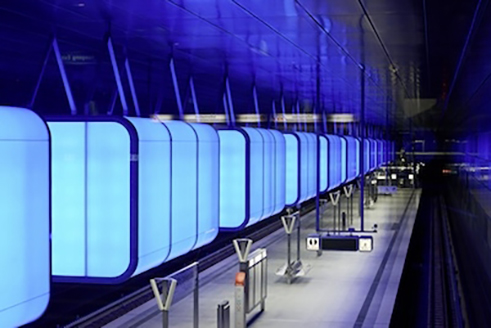 U-Bahnhof Hafencity Universität Hamburg, pfarré lightening design