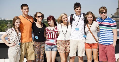 Schüleraustausch zwischen amerikanischen und deutschen Jugendlichen. 