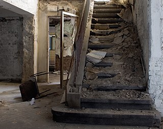 Cage d’escalier d’une piscine abandonnée en Rhénanie-du-Nord-Westphalie