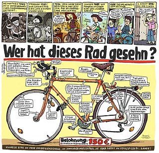 Mawil: Fahrrad-Tour-Checkliste (lista de comprobación del tour de bicicleta), Der Tagesspiegel, Juli 2008