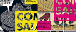 Plakate für den Comicsalon Erlangen 2014. Illustrationen: Anke Feuchtenberger (links) und Mawil