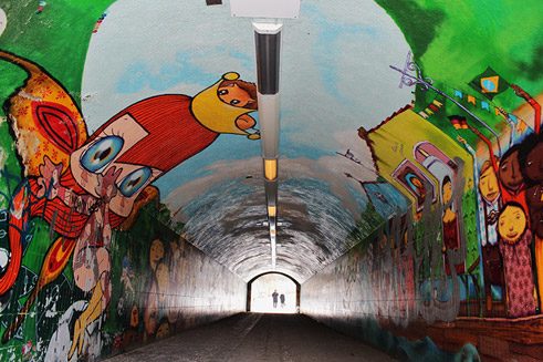 Bayerischer Löwe, Fußgängerunterführung Ludwigsbrücke