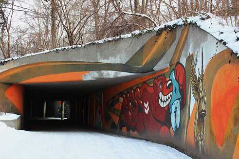 Friedensengel, Unterführung Prinzregentenstraße/Luitpoldbrücke