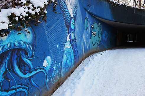 Friedensengel, Unterführung Prinzregentenstraße/Luitpoldbrücke