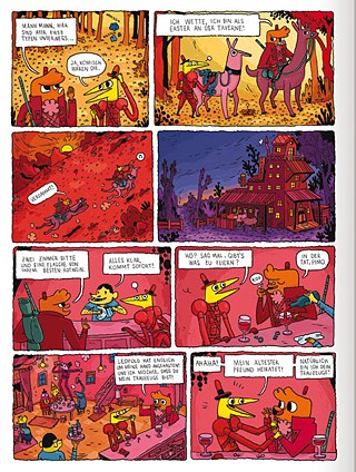 Fragment komiksu „Pimo & Rex“ Thomasa Wellmanna