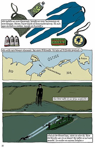 Auszug aus „Treibsand“ gezeichnet von Kitty Kahane, Text von Max Mönch und Alexander Lahl