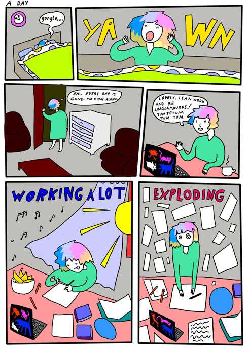 Kurze autobiografische Comics von Sabines Blog njau.tumblr.com