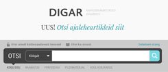 Screenshot: DIGAR - Digitalarchiv der Estnischen Nationalbibliothek