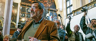 Disputatious voice: Günter Grass at an event at the Goethe-Institut in Gdansk