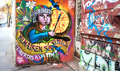 Artistas: 12 Brillos (Hozeh – Sebad), barrio Yungay, 2014.