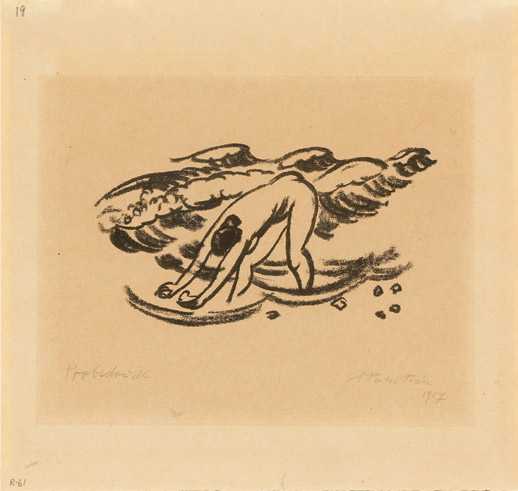 Max Pechstein (Deutschland, 1881-1955),„Badende“, 1917, Lithographie