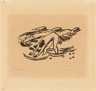 Max Pechstein (Deutschland, 1881-1955),„Badende“, 1917, Lithographie