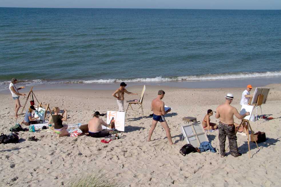 Augenblicke aus dem Plein-Air-Workshop „Nidos ekspresija“, 2009