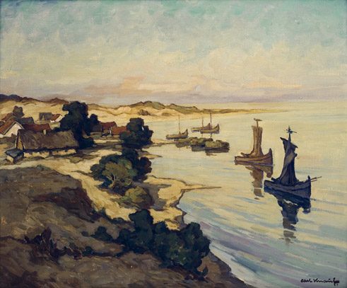 Carl Knauf (Deutschland, 1893-1944), „Morgen bei Purwin“, Öl auf Leinwand
