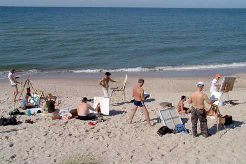 Augenblicke aus dem Plein-Air-Workshop „Nidos ekspresija“, 2009