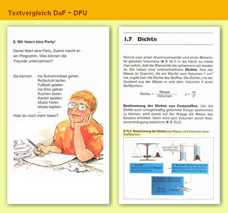 Textvergleich DaF – DFU