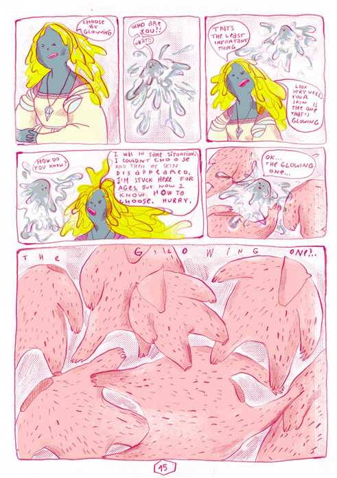 Fragment aus dem Comic „Mr. Pinkman“ (Hr. Pinkmann)