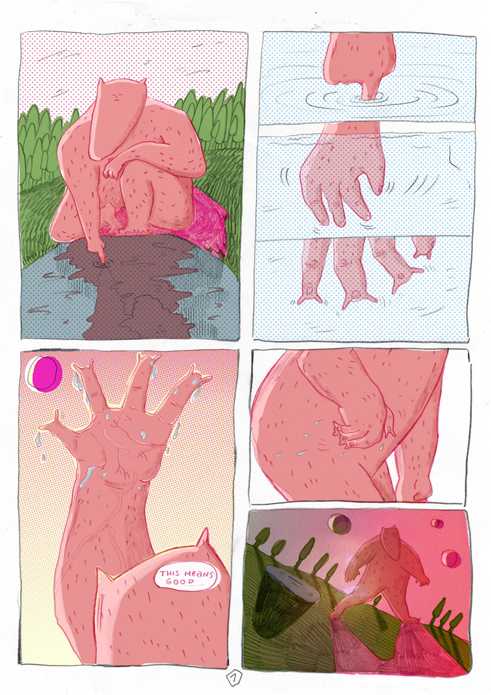 Fragment aus dem Comic „Mr. Pinkman“ (Hr. Pinkmann)