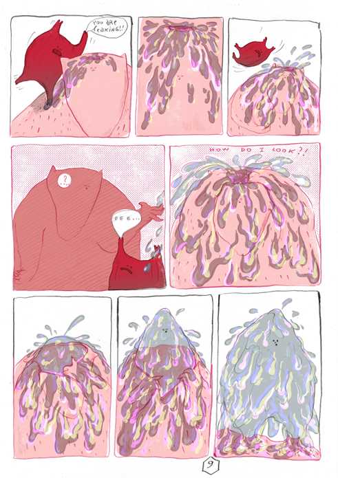Fragment aus dem Comic „Mr. Pinkman“ (Hr. Pinkmann)