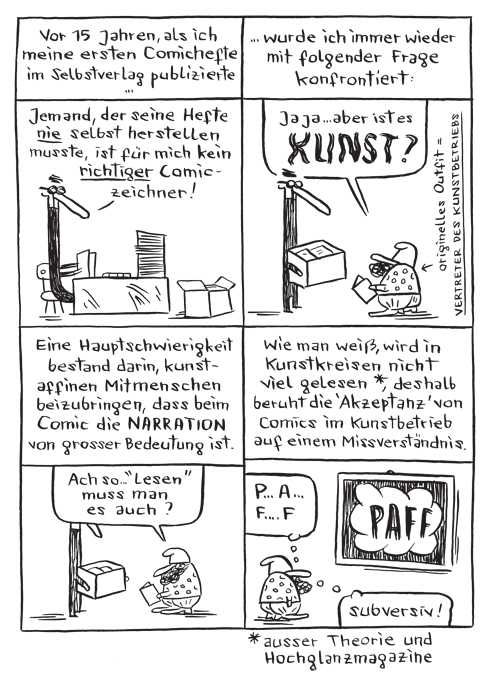 Ausschnitt aus „Franz Kafkas Nonstop Lachmaschine” von Nicolas Mahler © Reprodukt 2014