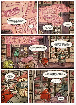 Ausschnitt aus „Lescheks Flug” von Sebastian Stamm © Rotopolpress 2014