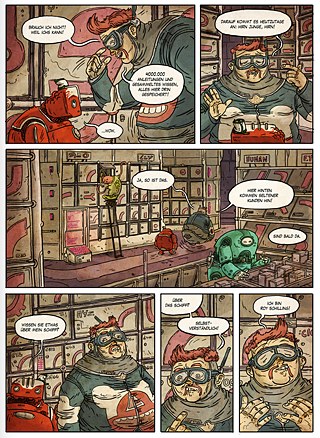 Ausschnitt aus „Lescheks Flug” von Sebastian Stamm © Rotopolpress 2014