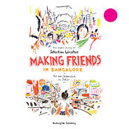 Okładka Making Friends in Bangalore z różowym punktem