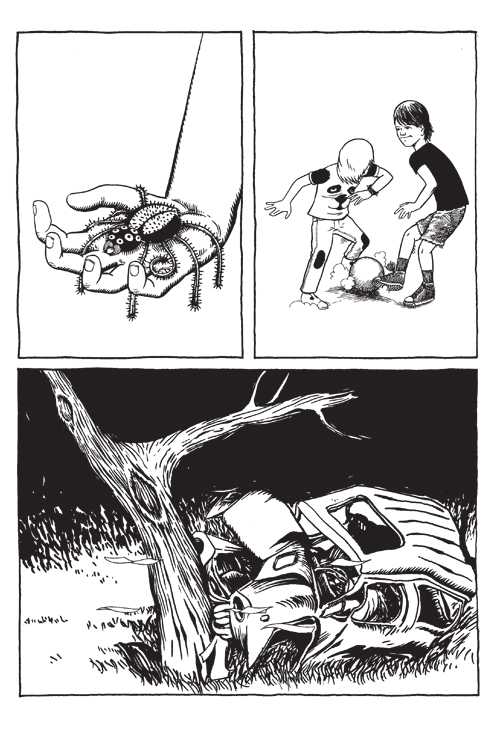 Ausschnitt aus „Mensch wie Gras wie” von Dietmar Dath (Text) und Oliver Scheibler (Illustrationen) © Verbrecher Verlag 2014
