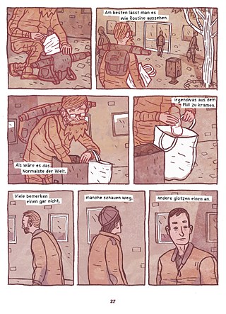 Ausschnitt aus „Penner” von Christopher Burgholz © Jaja Verlag 2014