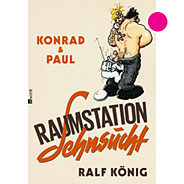 Okładka Raumstation Sehnsucht z różowym punktem
