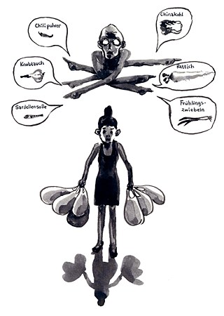 Ausschnitt aus „Vergiss nicht das Salz auszuwaschen” von Sohyun Jung © Mairisch Verlag 2014